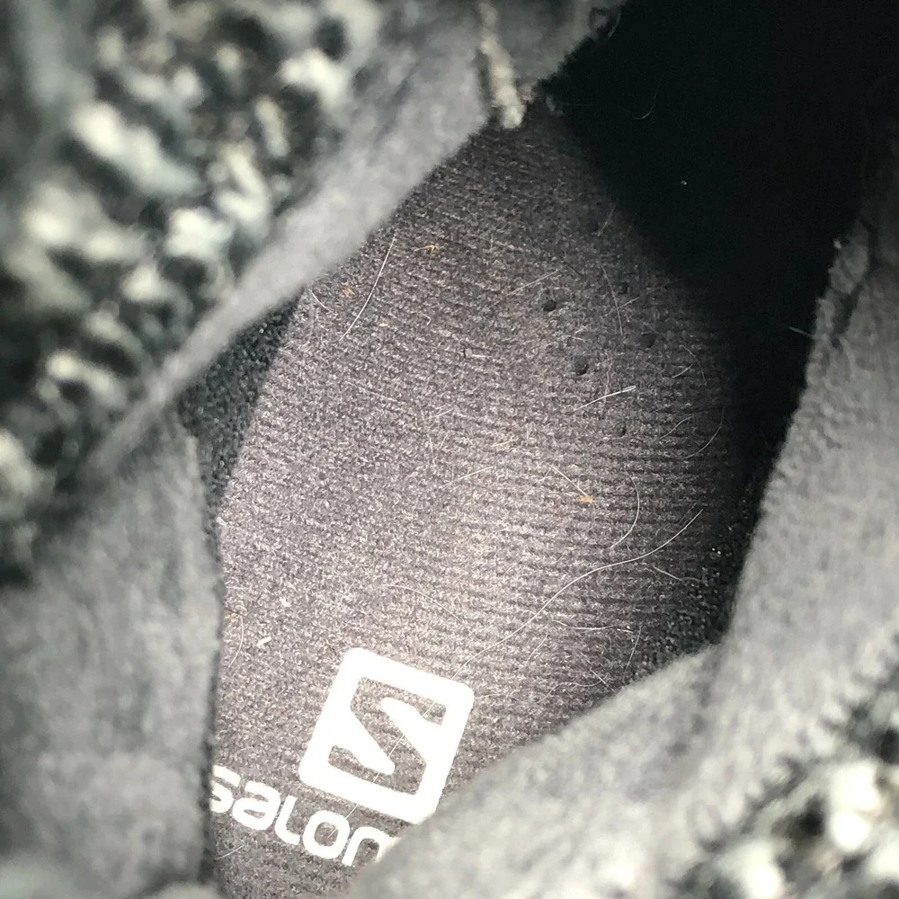 Salomon Hime Womens 7.5 shoes Gray Suede Insulated Winter Mid Calf boots